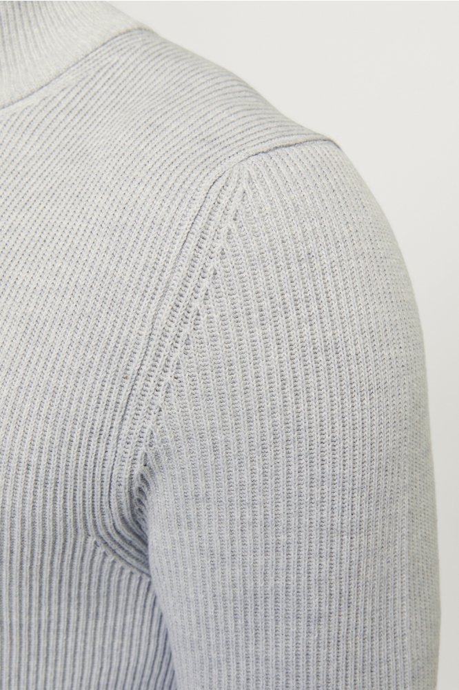 JJEPERFECT KNIT HALF ZIP SN 12257773 Light Grey Melange